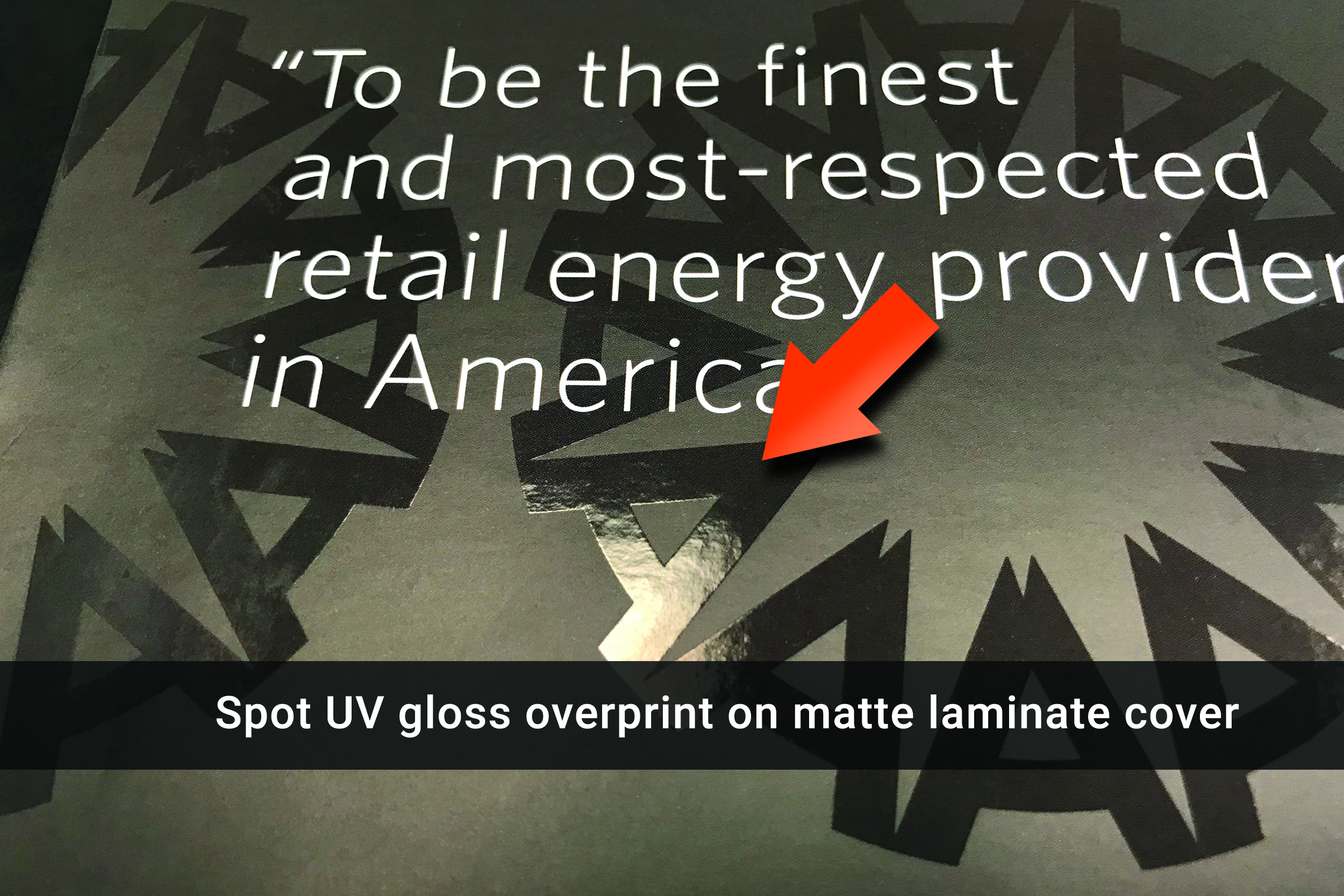 A close up of the words " to be the finest and most respected retail energy provider in america ".