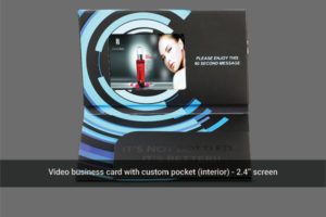 A video business card with custom pocket