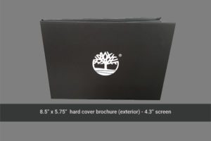 A black cover with white tree logo on it.