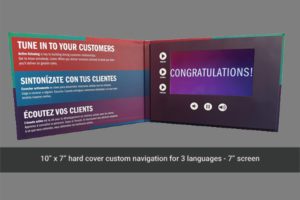 A video brochure with a presentation of congratulations.