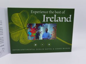 A picture of the front cover of an irish brochure.