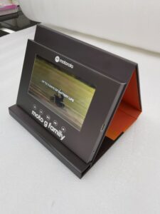 A picture of the back side of a video screen.