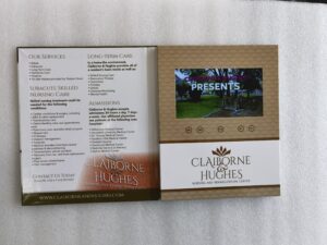 A brochure with a picture of the garden.